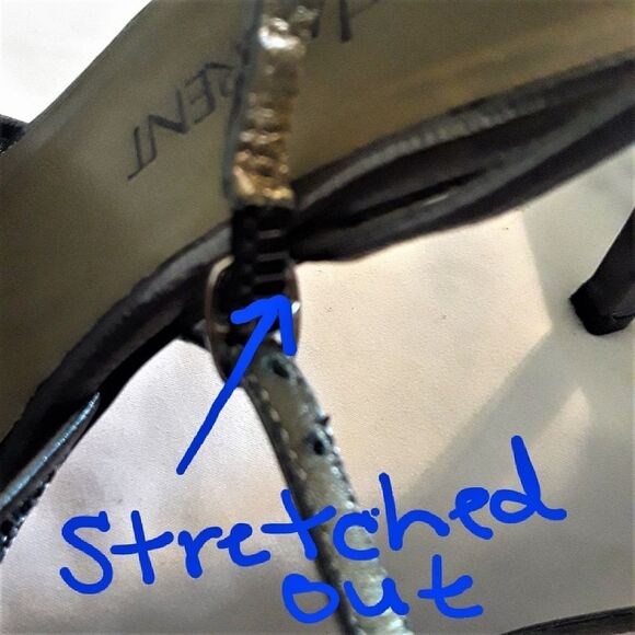 Vintage Yves Saint Laurent Grey Mesh Heels - Picture 5 of 7